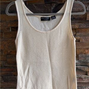 Dana Buchman Cream Knit Tank Top